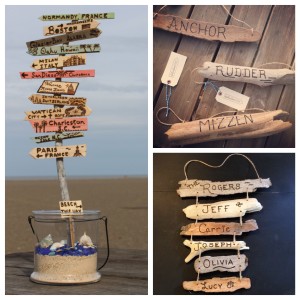 Custom Destination Tree, Driftwood Signs and Custom Sign Collage