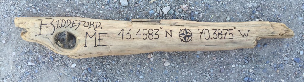 Personalized Longitude Latitude Driftwood Sign